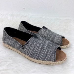TOMS Alpargata Open Toe Espadrille Flat, Size 6